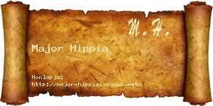 Major Hippia névjegykártya