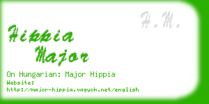 hippia major business card